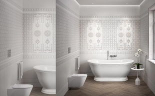 Плитка Kerama Marazzi Флориан белый плинтус (12х30) арт. FMF022R